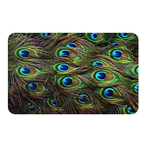 ASEELO Peacock Feather Doormat for All Areas Cover