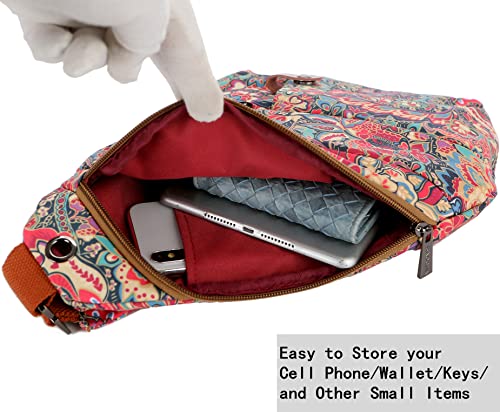 Women's Floral Small Sling Bag Anti Theft Travel purse Bag Crossbody Chest Shoulder Bag XB-164