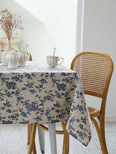 YiHomer Pastoral Rectangle Table Cloth 100% Polyester Fabric 60 x 84 Inch - Image 4