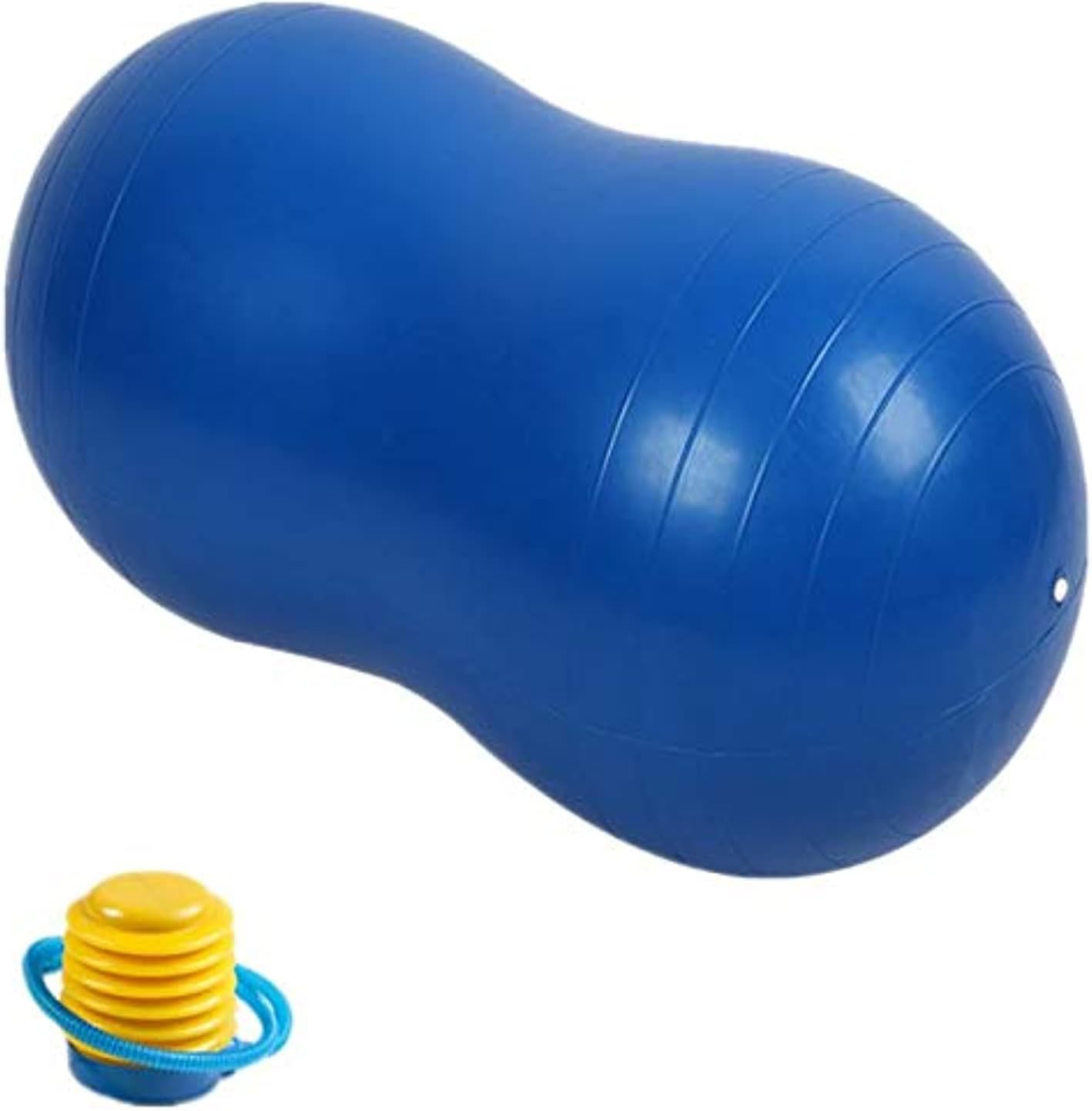 Yoga Ball Fitness Peanut Anti Shaped Burst Equipment Gym Exercise Balance Sports (90X45cm, Blue)
