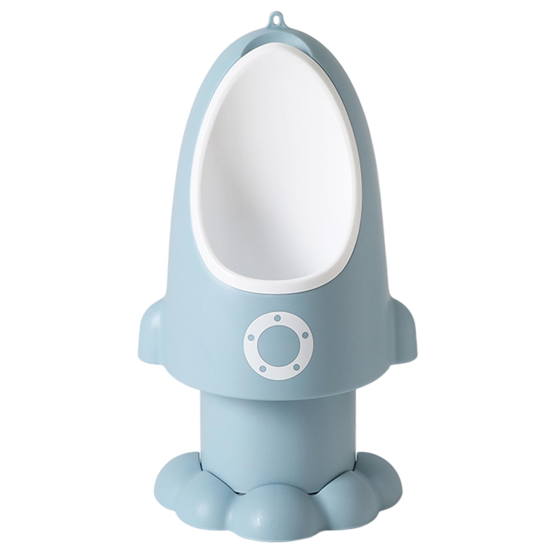 Kleinkind-Urinal, verstellbares, spritzwassergeschütztes Baby-Töpfchen mit lustiger Cartoon-Form zum Aufhängen/Stehen, leicht zu reinigendes Trainings-Töpfchen für Jungen von 1–6 Jahren, Wathet, Trai