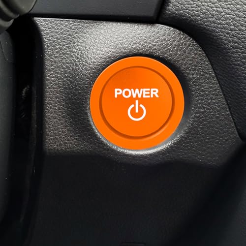 Image of for Toyota RAV4 /RAV4 Hybrid 2023 2024 2025 air Conditioning knob Cover, Start Button Cover Decorative Ring, Volume, Aluminum Alloy Decoration (RAV4 Hybrid, Orange)