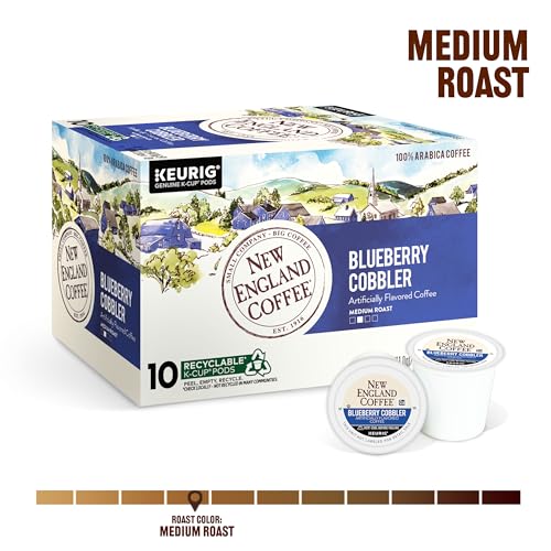Image of New England Coffee Blueberry Cobbler Single Serve Pods 10 Count (Pack of 6)