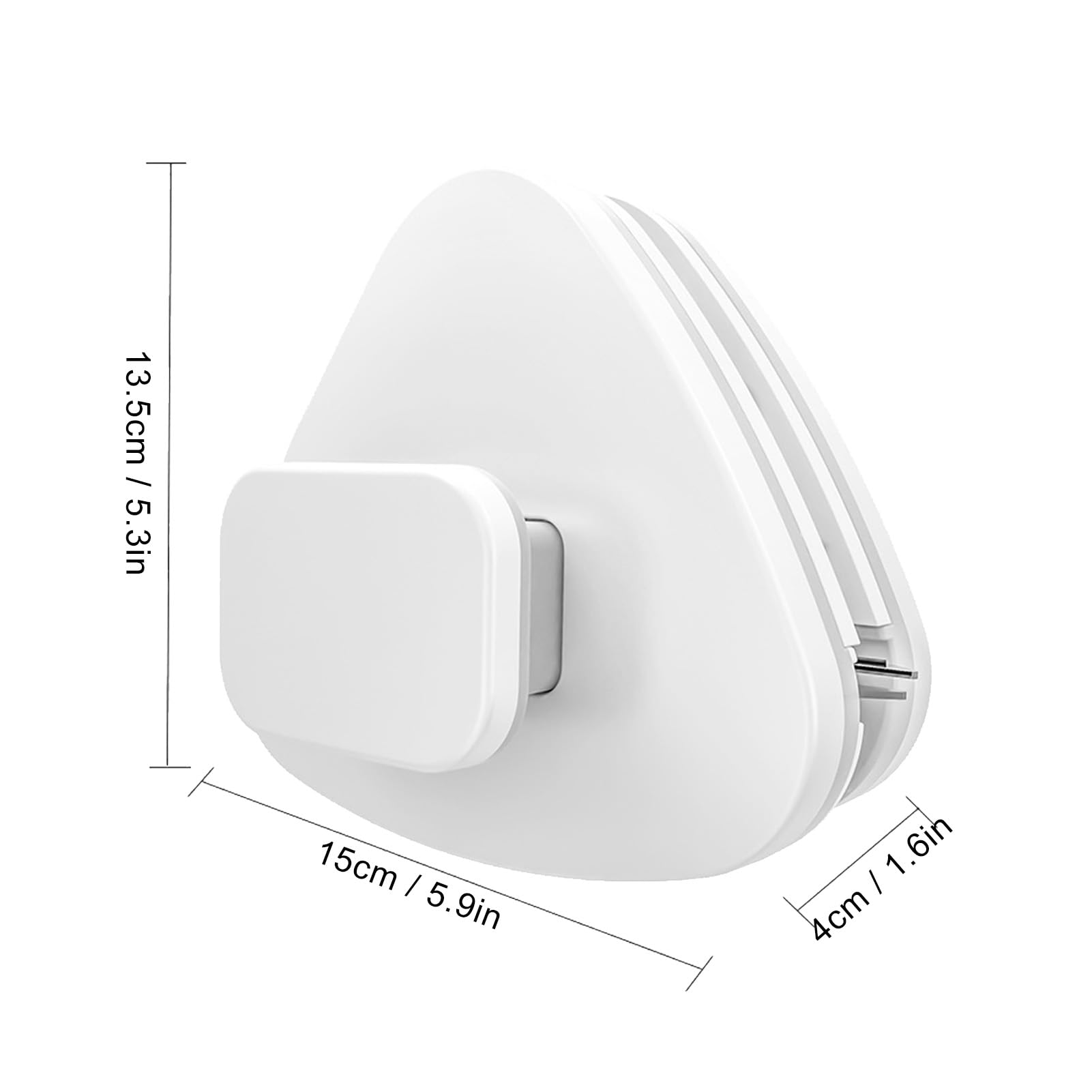 Cocoarm Limpiador de Vidrio de Doble Cara, Herramienta de Limpieza de Ventanas Magnética con Imanes de Neodimio ABS Esponja de Silicona, Limpiador de Ventanas Triangular para de Oficina en el Hogar,