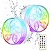 ShinePick Sommergibili Luci Piscina, 2 Pezzi Notte Luce LED RGB con Telecomando Ventosa Magnetica con Timer, IP68 Impermeabile Laghetto Subacqueo Notturna, per La Cerimonia Nuziale/Partito/Piscina