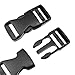 BTNOW 15 Set Plastic 1 Inch Flat Side Release Buckles and Tri-Glide Slides with 1 Roll 5 Yards Nylon Webbing Straps for DIY Making Luggage Strap, Pet Collar, Backpack Repairing