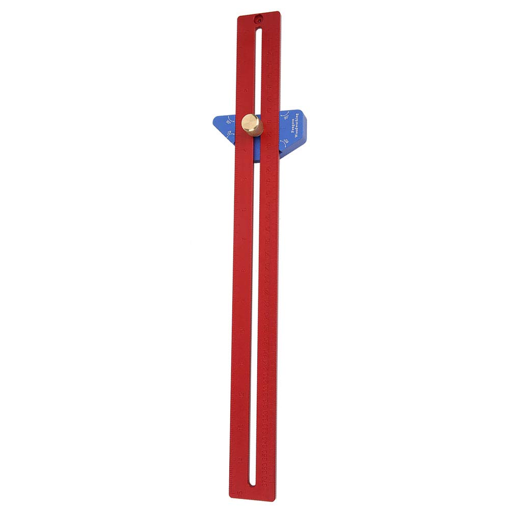 Righello per falegnameria YX400, strumento di misura in lega di alluminio per carpentieri, localizzatore di linee anodizzato con scala chiara per tracciature precise, righello da