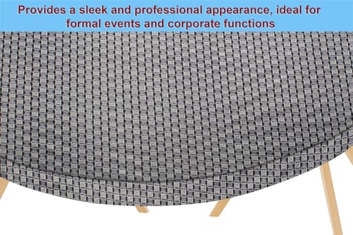 Image of The Furnishing Tree Elastic Oval Dining Table Cover WxL 42x72 in Inches Polyester Basketweave Pattern Grey