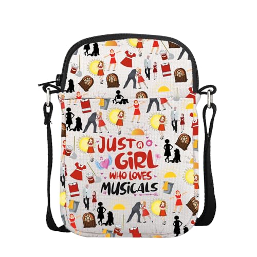 VAMSII Musical Theatre Lover Merchandise Orphans Fans Crossbody Bag Musical Theatre Lover Movies Fans Gift Theatre Gift