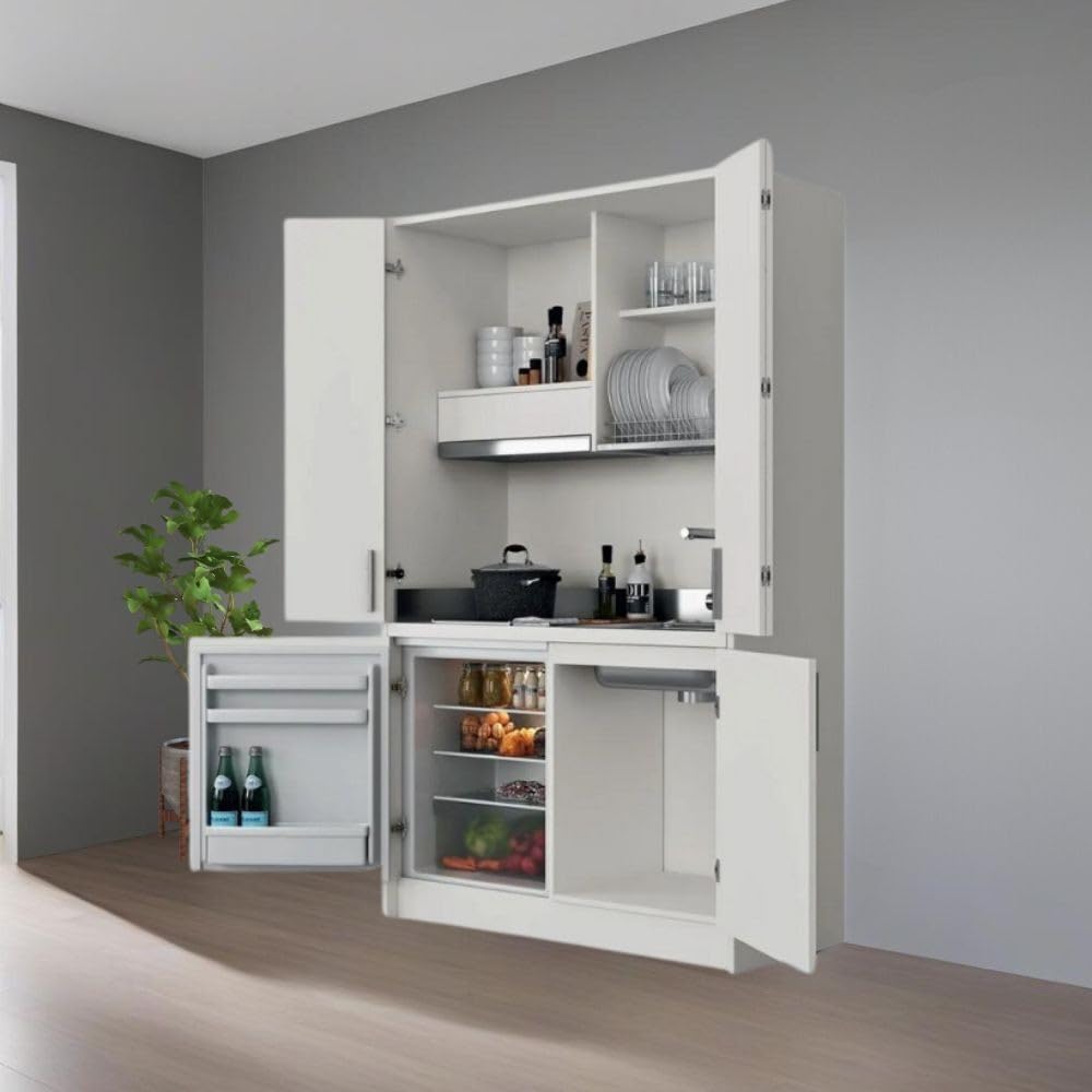 Versenkbare Küche komplett mit Geräten Fold weiß 125
