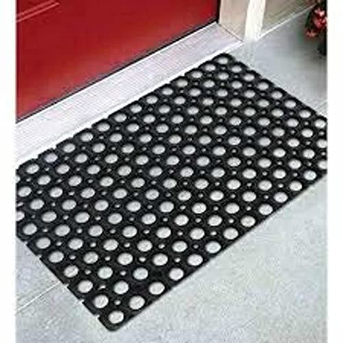 Image of 22mm Thickness Antislip Rubber Entrance Rectangular Mat (Hollow Mat) Traps MUD,Dirt & DUST for Home,Office,School,Shops,Hotels,Restaurants..- Size(16X24 in) (41X61cm),Brown