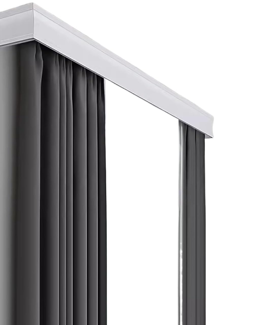 Curtain Track Double Tracks, 3in1 Curtain Track For Bay Windows Double Rail Room Divider Wall Panel Box 1-5m(330cm/129.9in/10.8ft)