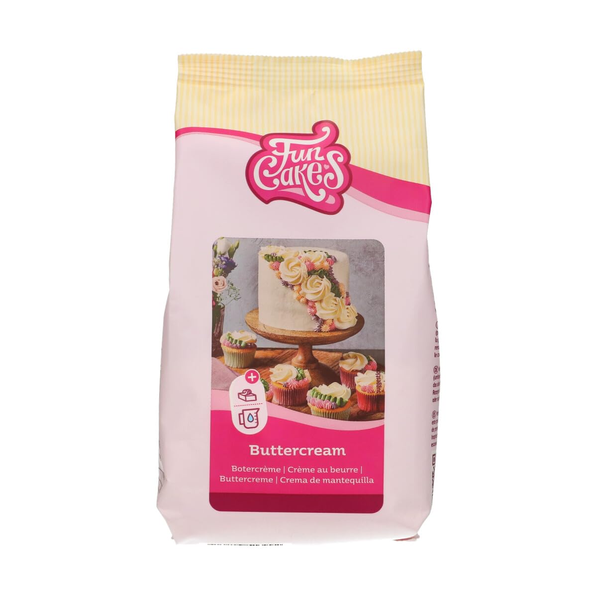 FunCakes Mix für Buttercreme: Einfach zu verwenden, cremig, perfekt zum Dekorieren, Abdecken und Füllen von Kuchen, Belag auf Cupcakes, Halal., 500 g