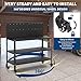 Heavy Duty Steel Workbench with Pegboard, Wheels, Adjustable Shelves – Multipurpose 2-Tier Tool Storage Table with Hooks & Hanging Kits, 650 lbs Capacity – For Garage, Workshop, Warehouse –47 Inch