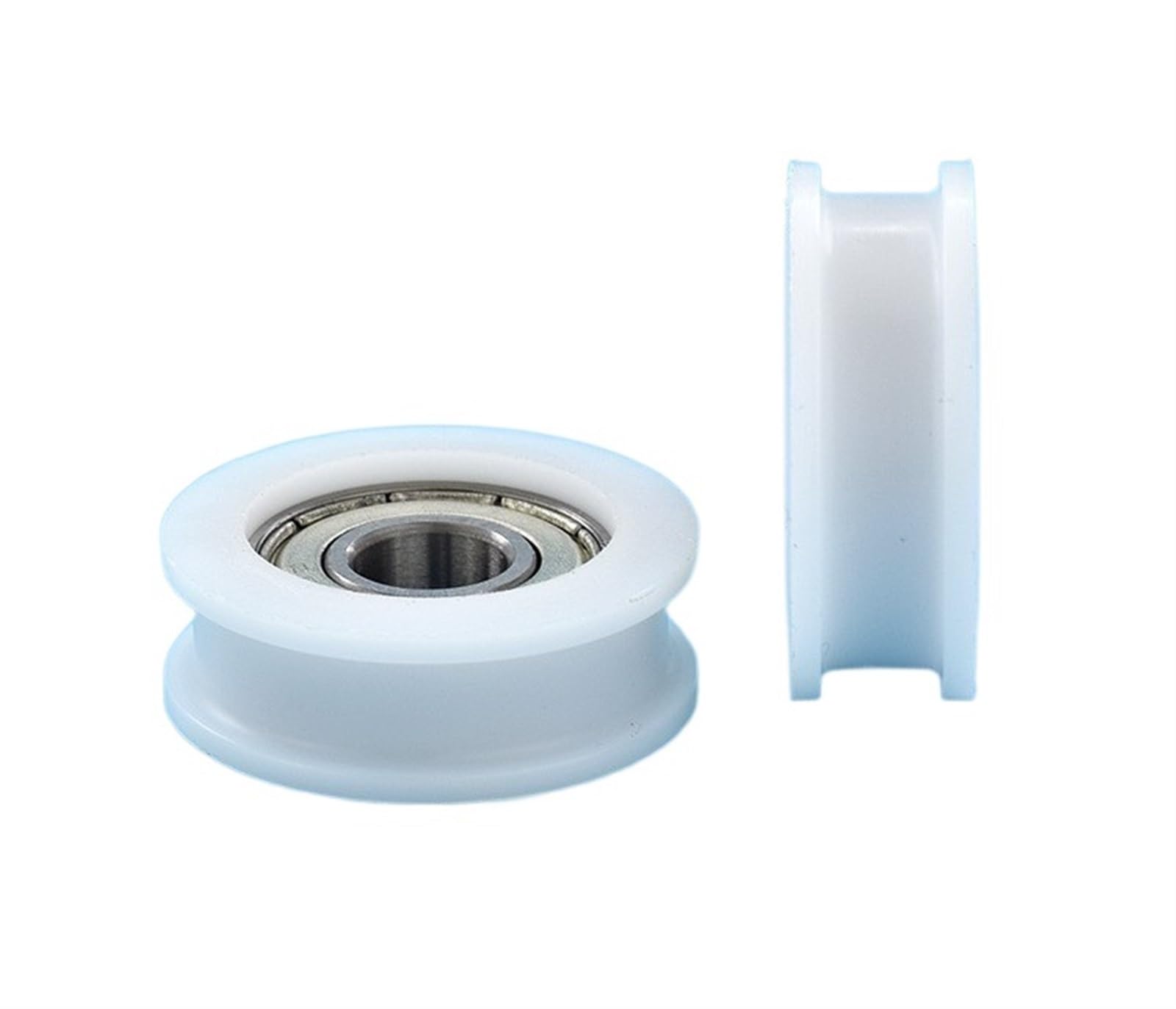 NOBIRTBSA 10 * 35 * 12.5 Grooved Flute Type 6000 Bearing Wheel Package Pom polyacetylene Pulley Guide Wheel Nylon 10Pcs