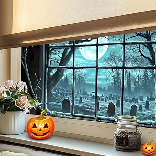Film para ventana de Halloween estilo vitrales 39.3x17.7 in miniatura 6