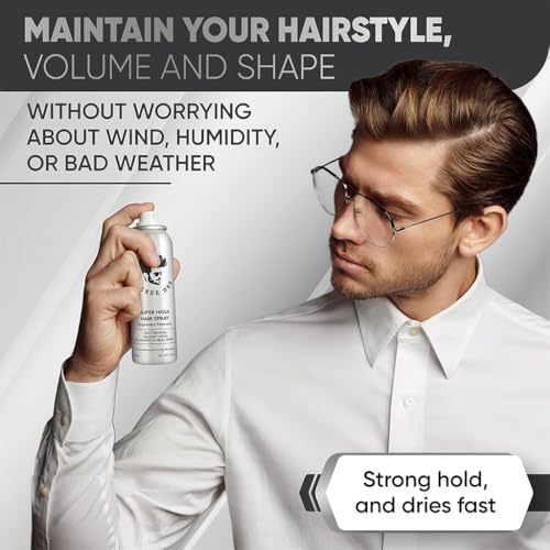 Image of Avenue Man Super Hold Hairspray for Men - Travel Size Men Hair Spray for Long-Lasting Control - Shapes, Lifts & Holds Hair - Mens Hair Spray Extra Hold for Effortless All-Day Control - 1.76 oz