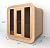 TaTalife 2-4 Person Outdoor Square Sauna, Canadian Hemlock Outdoor Sauna, 6 KW ETL Harvia Heater, Recliner, Porch,Waterprrof System, Double Reinforcement Relaxing Spa Experience