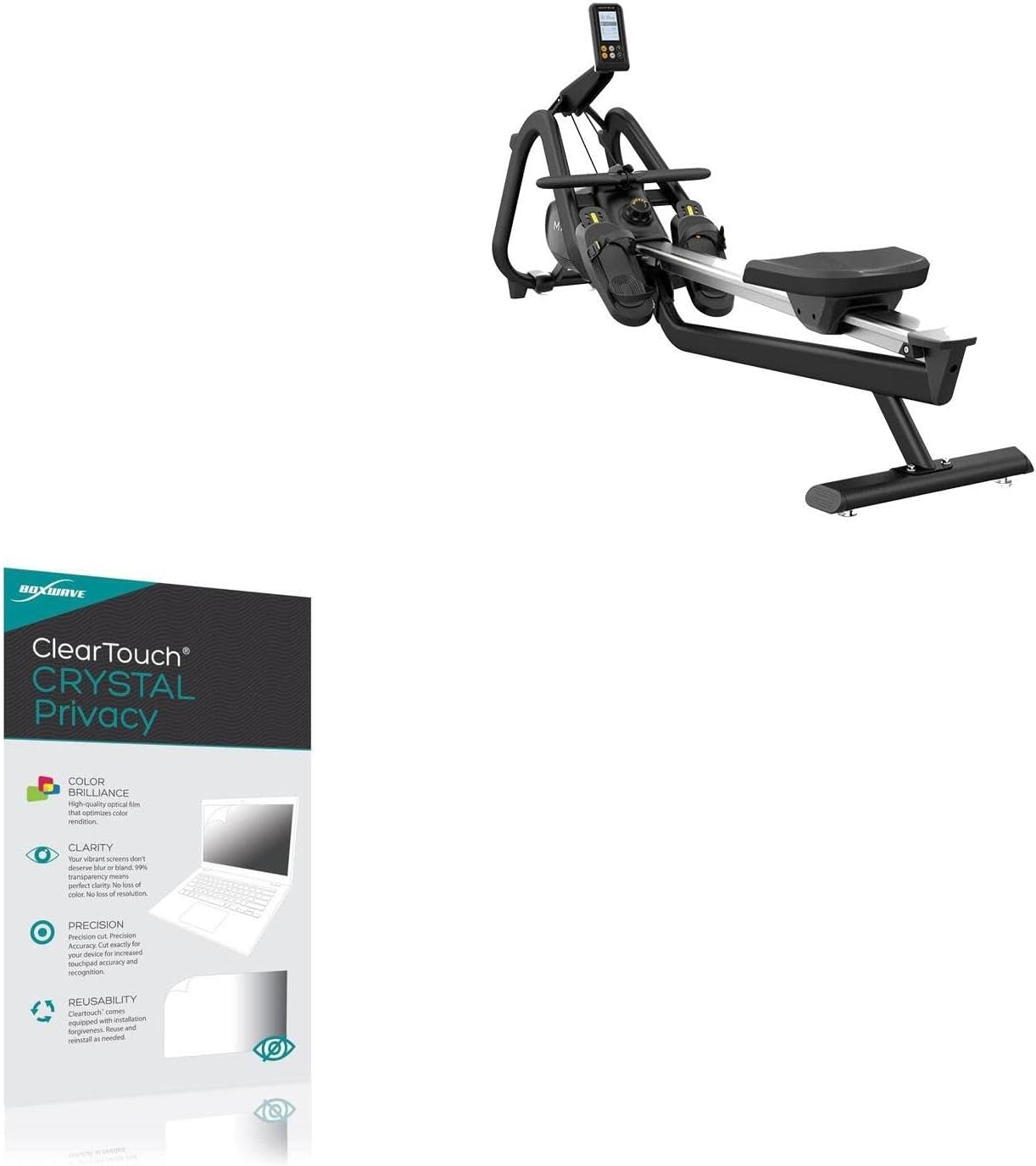 BoxWave Screen Protector Compatible with Matrix Rower – ClearTouch Crystal Privacy (2-Pack), Privacy Screen Protector Flexible Film Clear