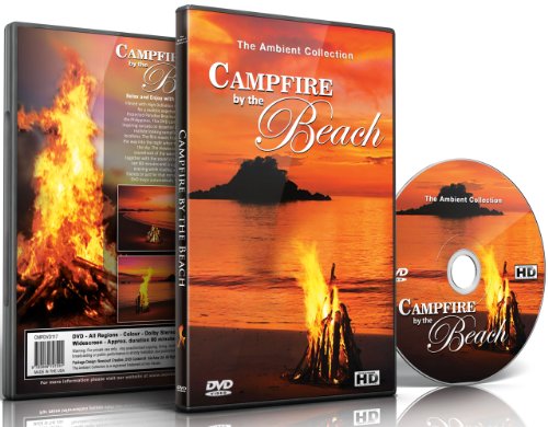 Campfire DVD By the Beach with the Sounds of the Sea and Waves