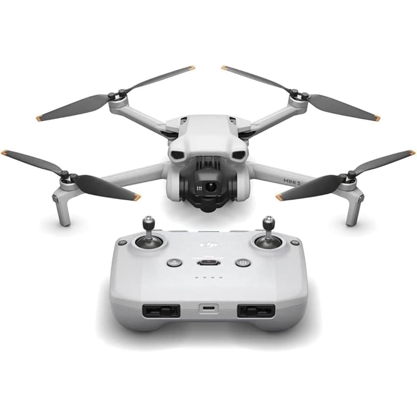 DJI Mini 3 – Mini drone con fotocamera leggero e pieghevole con video in 4K HDR, autonomia di 38 minuti, Riprese verticali native e funzioni intelligenti, C0