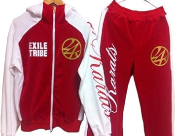 Amazon ンズファッション 24karats ジャージ 輝きな感じ 赤 白 セットアップ24k A1 L 24karats スポーツ アウトドア