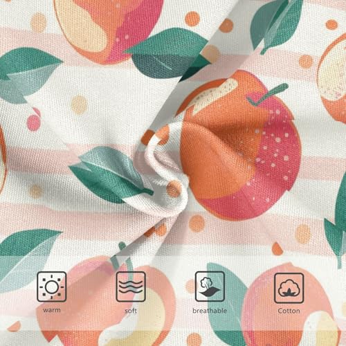 Wusikd Peaches Girls' Underwear Cotton Polka Dots Stripes Girls Briefs Soft Toddler Underwear 2T3