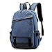 Produktbild Gaodpz USB-Lade Rucksack Neue Art und Weise for Business-Computer Dokument Schultertasche trägt einhellig Regenmantel Tasche (Color : Dark Blue, Size : S)