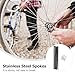 BESPORTBLE 30PCS Steel Bicycle Spokes 265MM High Strength Wheel Spokes for Mountain Bikes Sturdy Steel Bike Parts Nipples for Replacement and Repair