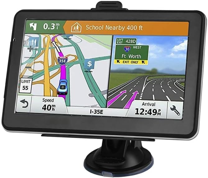 Riloer Navegador GPS Coche, GPS Camiones Profesional para Coche, camión, camión, Autocaravana, Pantalla de navegación satélite de 7 Pulgadas con Sopor...