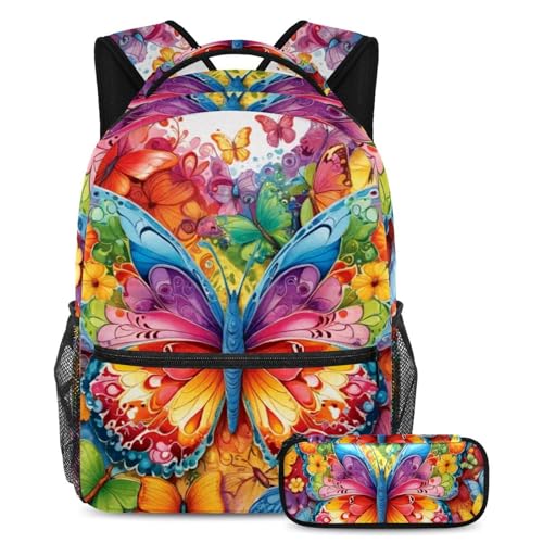 Sac à dos papillon pour garçons et filles avec sa trousse pratique