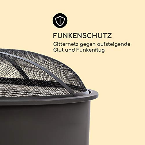 blumfeldt Oreos 2-in-1 vuurschaal en grill (Ø 75 cm, verwijderbare vonkenbescherming, Ø 68 cm grillrooster, FireView… - Image 8