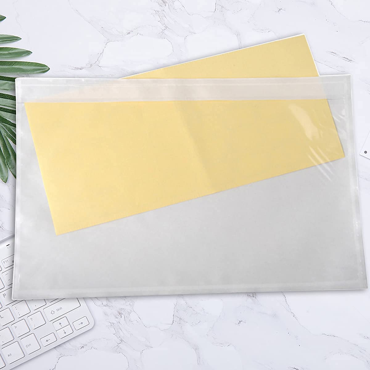LabelMore 200 szt. 15 cm x 22,9 cm przezroczysta plastikowa samoprzylepna lista pakowania koperta torba wysyłkowa etykieta wysyłkowa etui etykieta zwrotna dokumenty