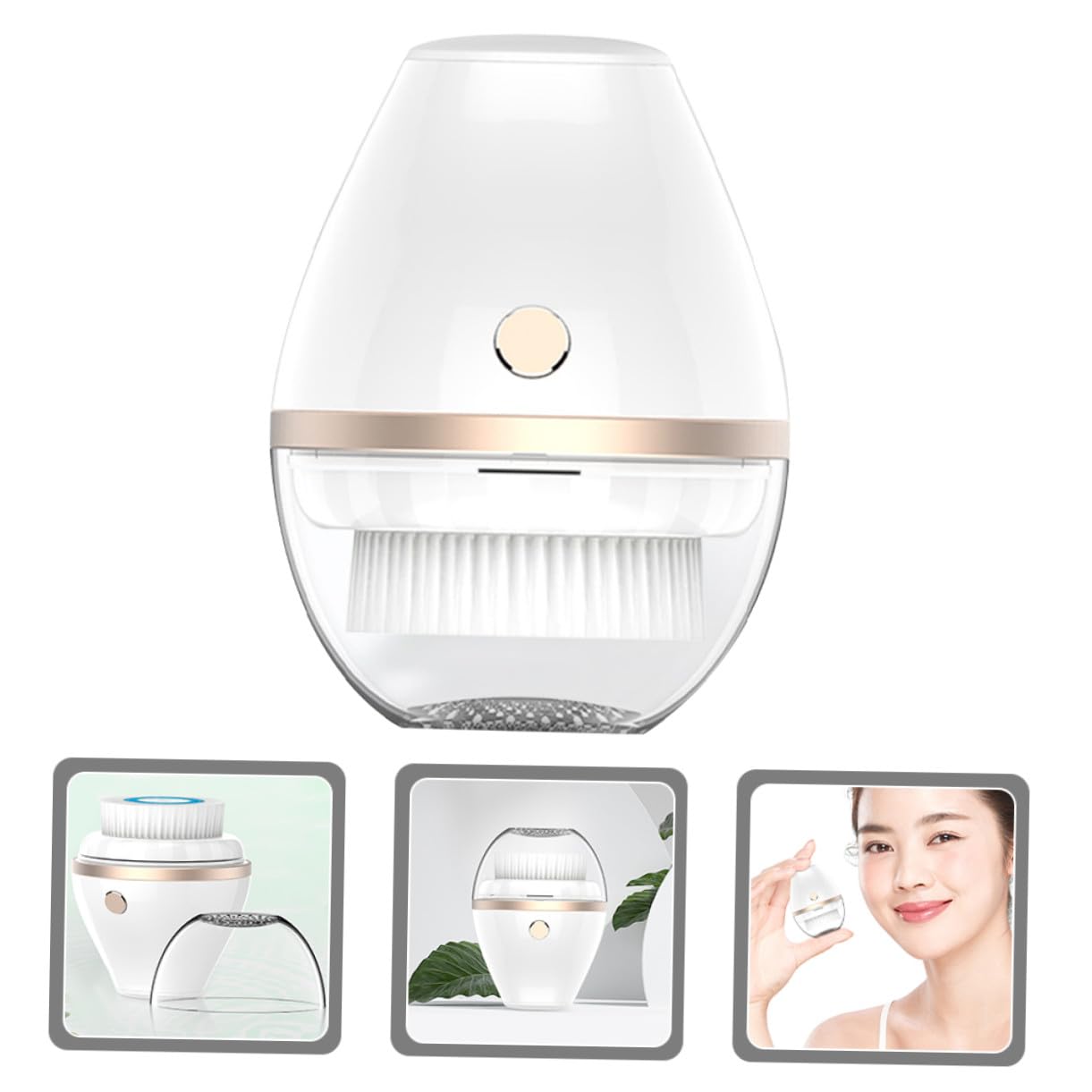 Cepillo Limpiador Facial Eléctrico Recargable para Mujeres y Niñas Depurador Portátil para Limpieza Cutis Profunda Instrumento Duradero y Ligero para Cuidado Diario