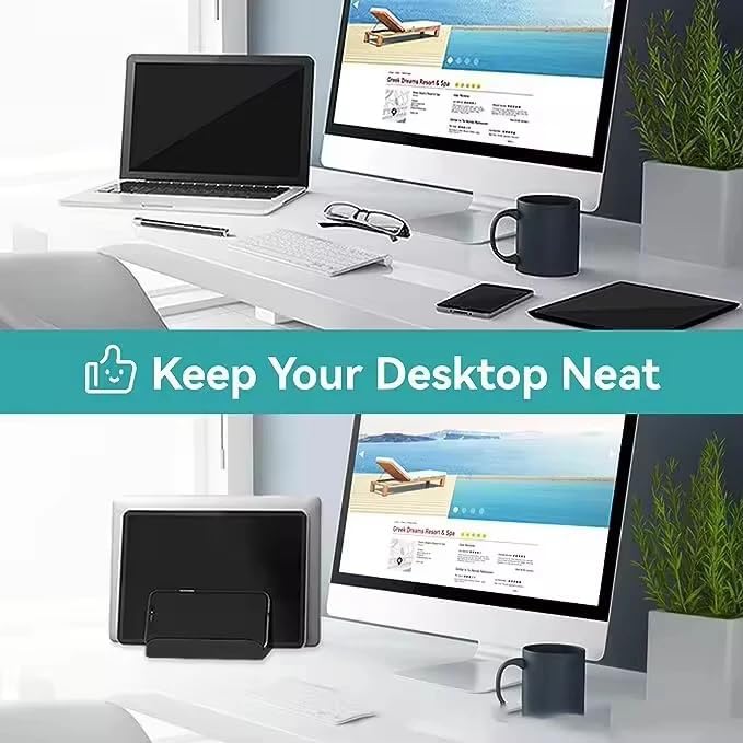 Image of Portable Foldable Mini Invisible Laptop Keyboard Riser, Self-Adhesive Cooling Pad,Laptop Desk Stand for MacBook Apple, Laptop, Lenovo, Dell, Hp, Acer& Other Laptops (1 Slot)