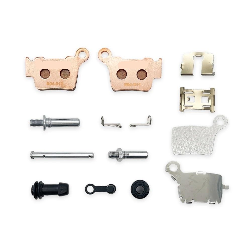 Kit De Reparación Pinzas Freno Delanteras Y Traseras para Motocicleta: Muelles Retención, Almohadillas Lámina Aislante Térmica para Bomba(Rear Kit Rear Kit)