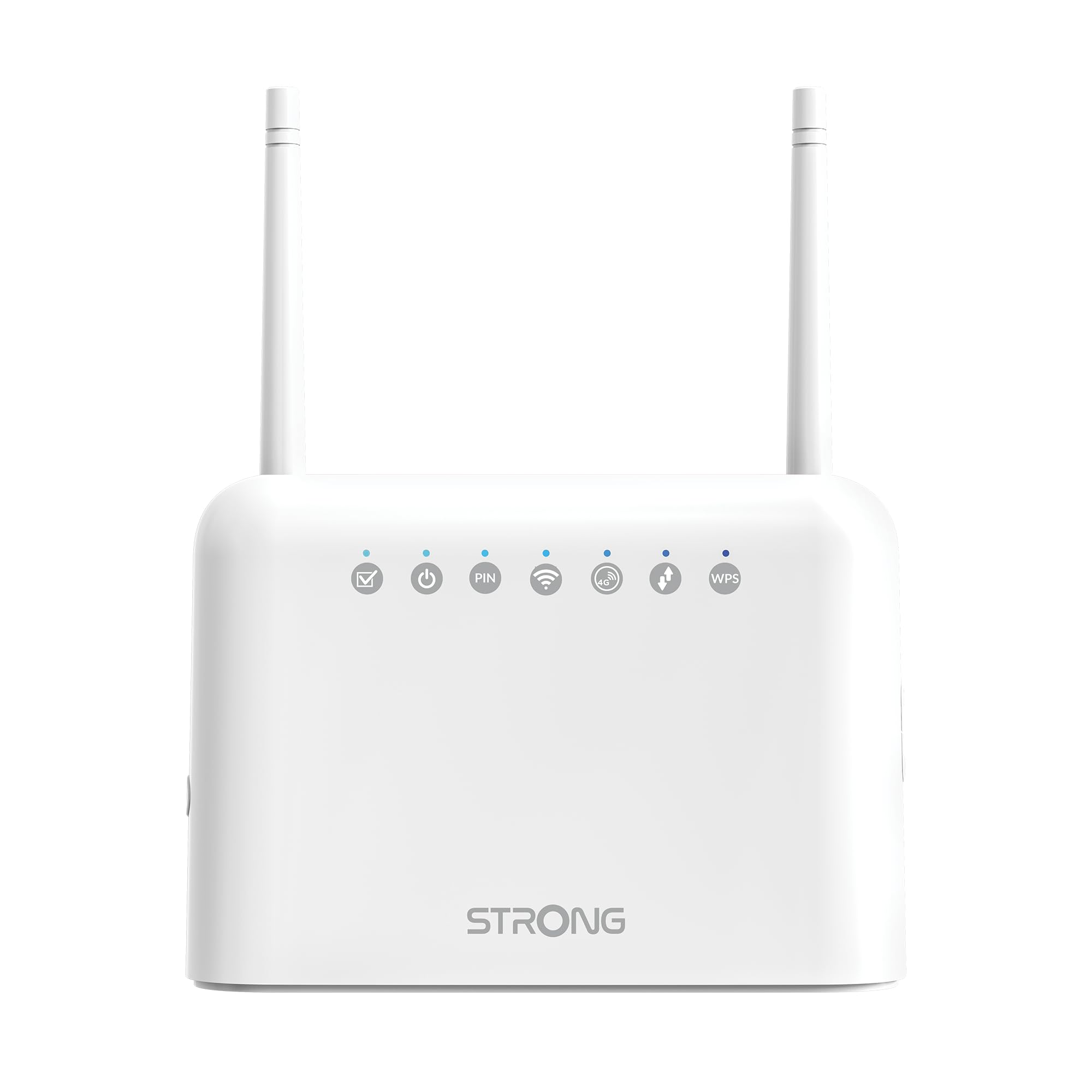 STRONG Router 4G LTE 350, hotspot mobile, fino a 150 Mbps, 4G/300 Mbps, Wi-Fi, ideale per camper o casa del fine settimana, 4 porte LAN, adatto per tutte le schede SIM, bianco