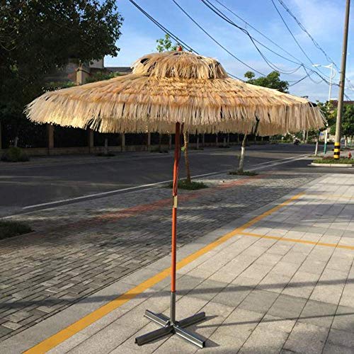 LNDDP 6ft * 6ft Thatch Patio Tiki Umbrella, Ombrellone, Palapa Tropicale Rafia Tiki Capanna Portaombrelli in Legno massello