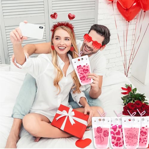20 Pitillos y Bolsas para Bebidas Día de San Valentín miniatura 3