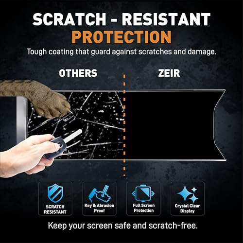 Image of ZEIR [4 PACK] Screen Protector Compatible with TATA SIERRA 2026 | 12.3-Inch INFOTAINMENT, 10.25 INSTRUMENT CLUSTER, Steering & AC Panel Guard For Sierra ADVENTURE PLUS & ACCOMPLISHED Models | Scratch & Water Resistant | Oleophobic Coating For Smooth Touch | 0.3 MM Thickness With Sturdy Build-Quality | Company Fit Accessory For Tata Sierra SUV 2025 [Not Tempered Glass]