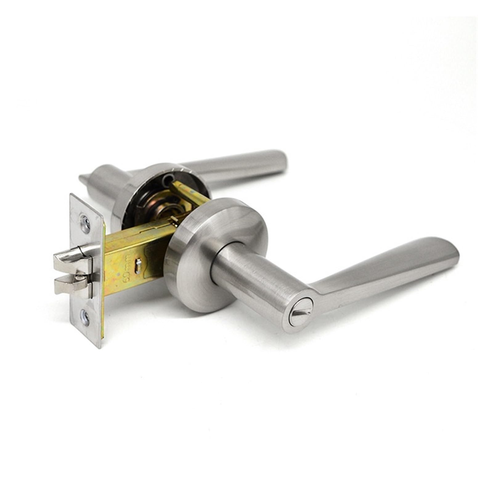 HC-612 Zamek ze stopu cynku Trzy-dźwigniowy uchwyt łazienkowy z blokadą uchwytu bez klucza (HC 612 steel color keyless)