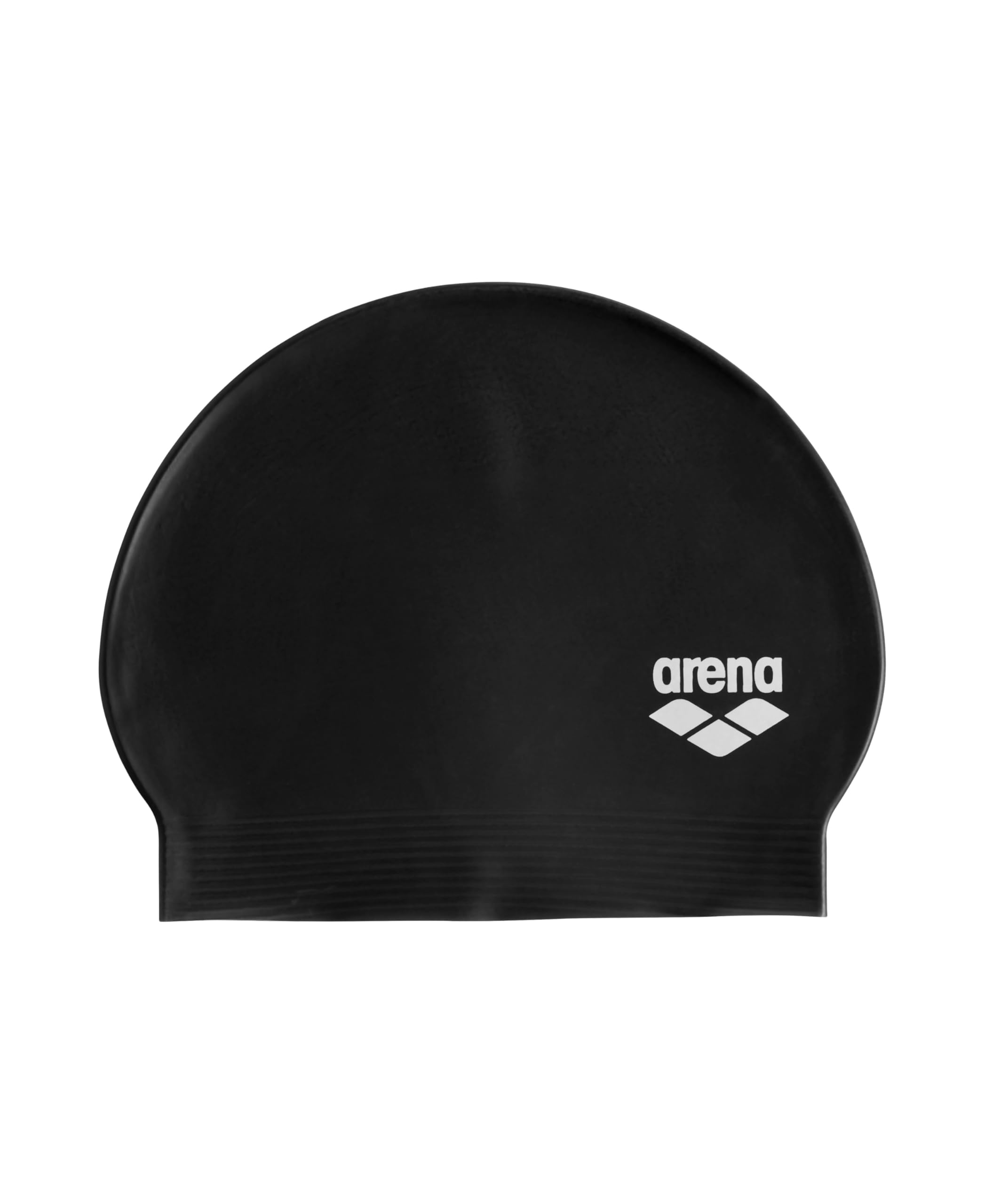 Arena Unisex Soft Latex II Swim Cap for Women and Men Fitness Swimmers Intensive Training Durable Soft Elastic Bathing Flat Cap, Black/White