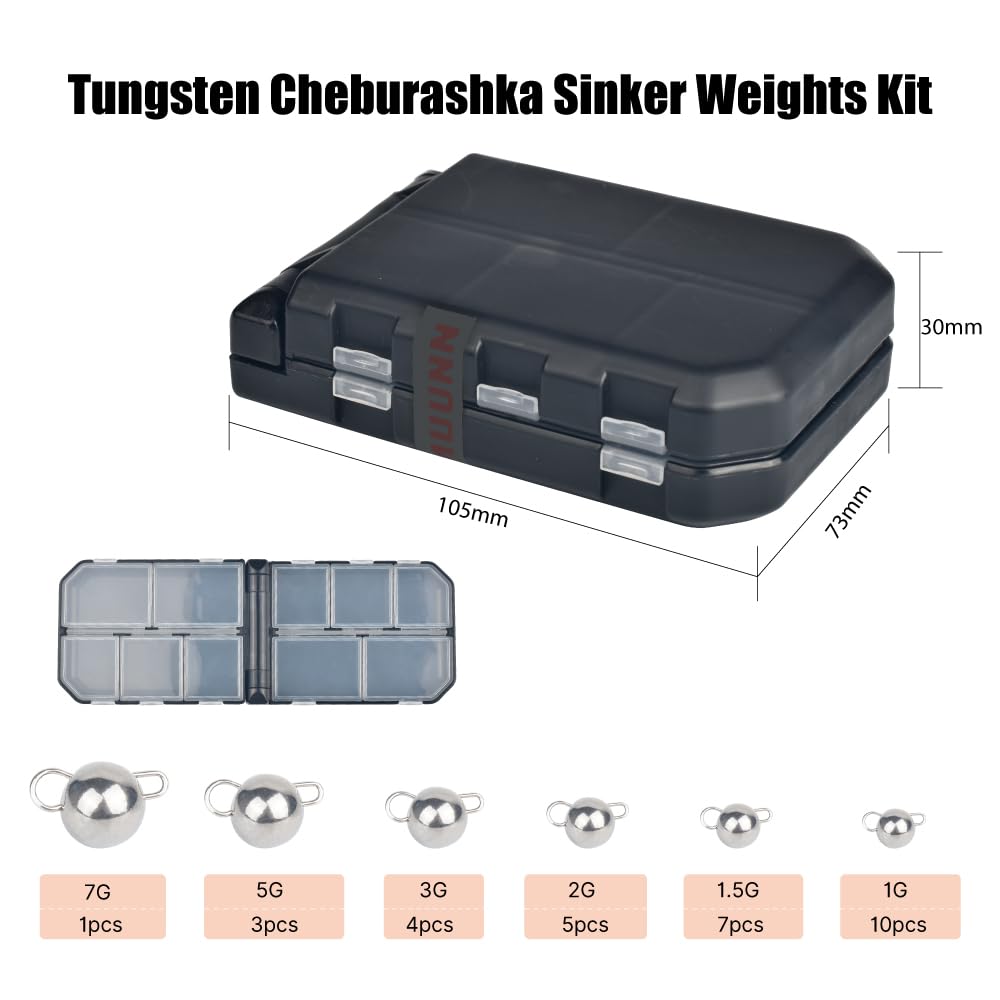 MUUNN Lot De 10 Poids Cheburashka En Tungstène, 1-30 G, Argent, Rond