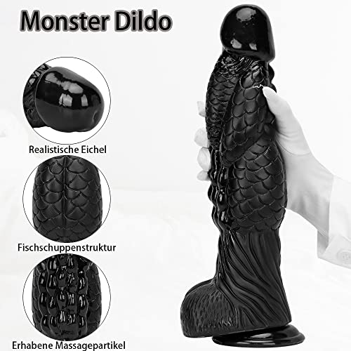 NAIXBTY 37cm üBergroße G-Punkt-Dildo für Frauen Realistische Dildos,klassische dildos,Monster Dildo mit starkem Saugnapf,Erwachsenenspielzeug für Frauen Vergnügen Dildo und Analspiel, Dildo für Männer – Bild 4