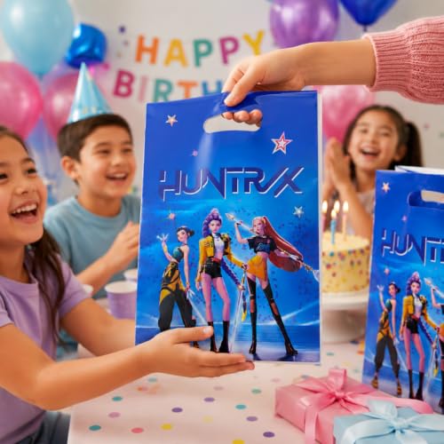 Image of Wanna Party Korean Pop Inspired Goodie Bags, Pack of 10 | Small Party Favour Bags for Return Gifts, Pinata Fillers, Candies, Stickers, Stationery & Birthday Celebration Supplies