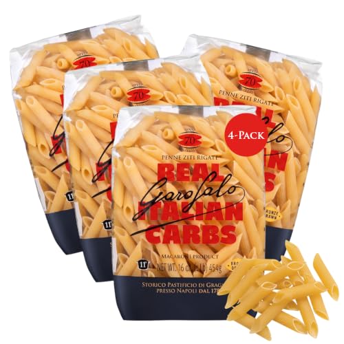 Image of Garofalo - Premium Durum Wheat Semolina Penne Rigate Pasta, Italian Made, Bronze-Drawn, Al-Dente, One-Ingredient Pasta (4 pack)