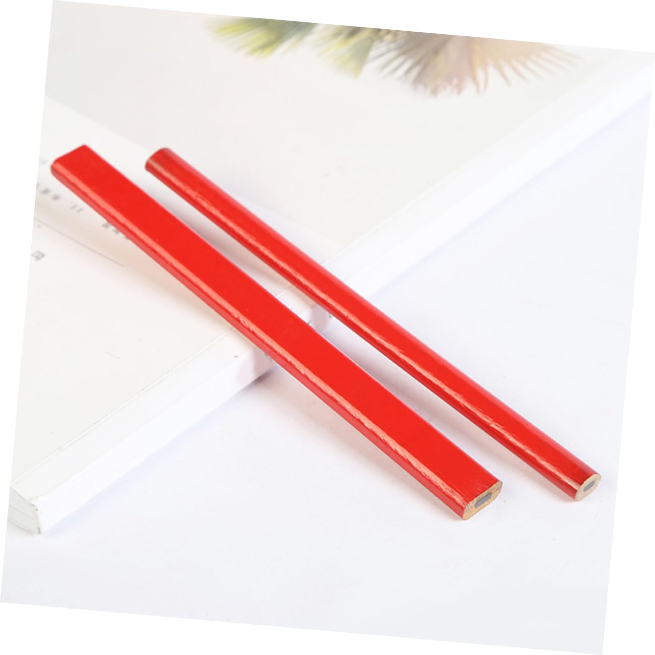 Matite Piatte in Legno Rosse Per Carpentiere Set Da Edilizia Antirotolamento Per Marcatura Su Legno E Materiali Da Costruzione