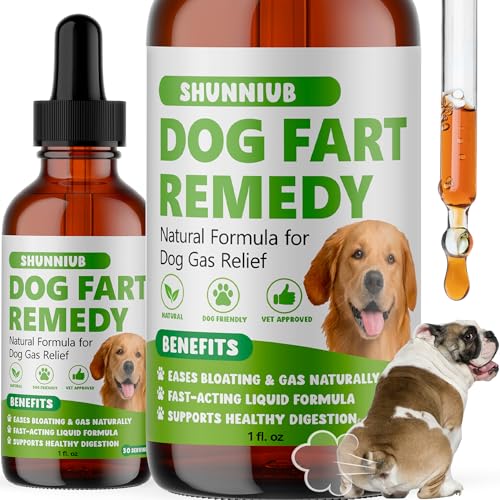 Dog Fart Remedy Dog Gas Relief Drops to Help with Bloating and Occasional Gas Gentle Digestive Support Natural Formula 1 fl oz