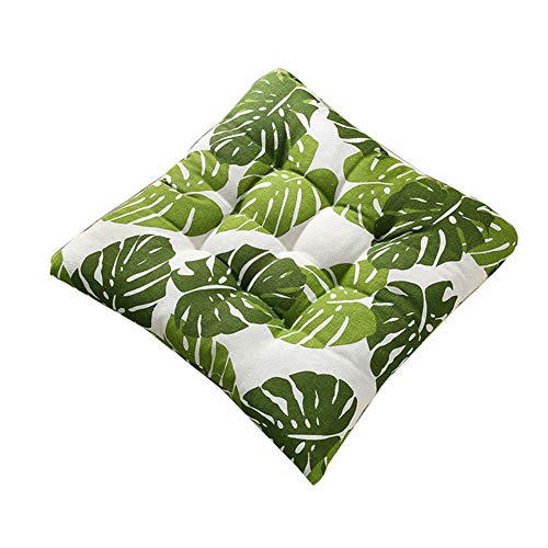 XDKS Cojines de asiento para silla, cojín de asiento para silla de jardín, cojín de respaldo bajo (30 x 30 cm, hoja de plátano)