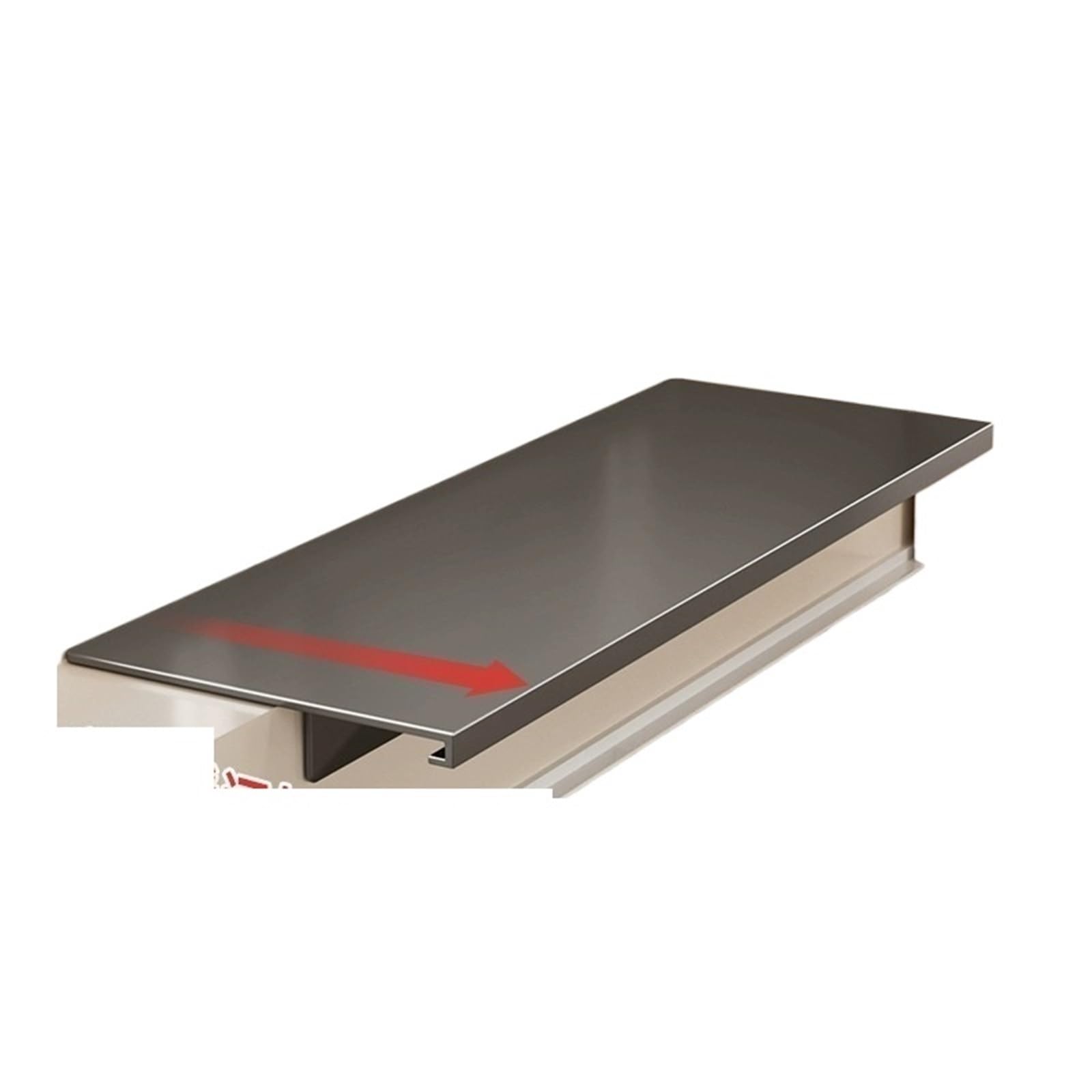 Kitchen Window Sill Extension Plate Non-Punching Baffle Rack Cabinet Layered Telescopic Desktop Storage for Indoor Window(60 * 15cm)